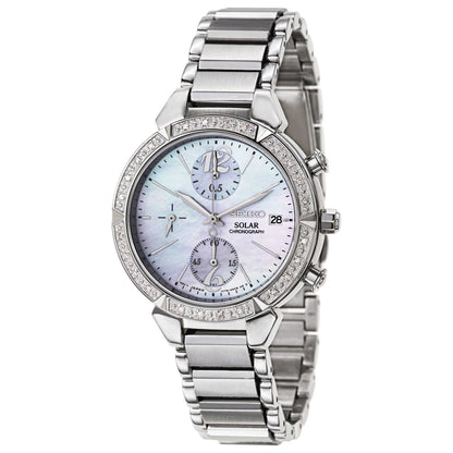 Front view of Seiko Core Women's Solar Powered Quartz Watch SSC867
