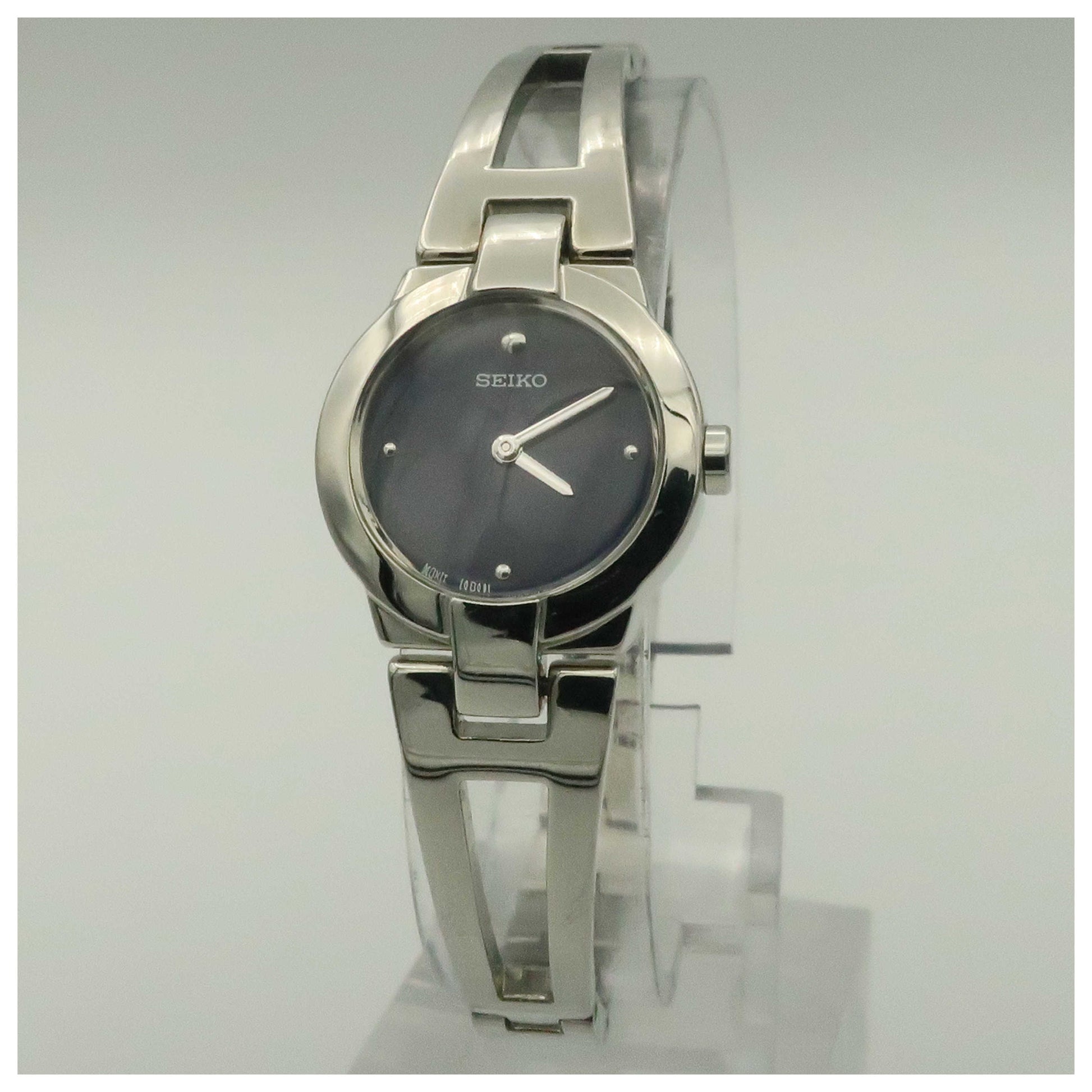 Front view of Seiko Bangle Women's Quartz Watch SUJ703-PO