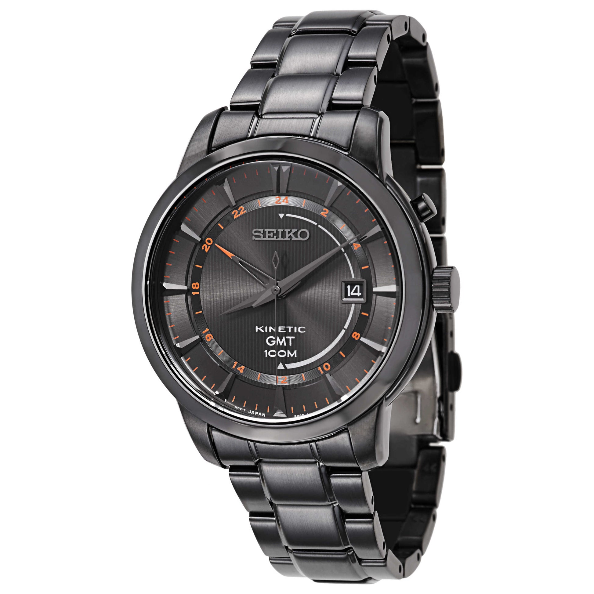 Front view of Seiko Core Men's Kinetic Powered/Autoquartz Watch SUN039