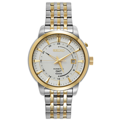 Front view of Seiko Core Men's Kinetic Powered/Autoquartz Watch SUN062