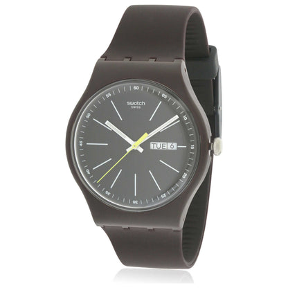 Front view of Swatch Blue Browny Men's Quartz Watch SUOC704