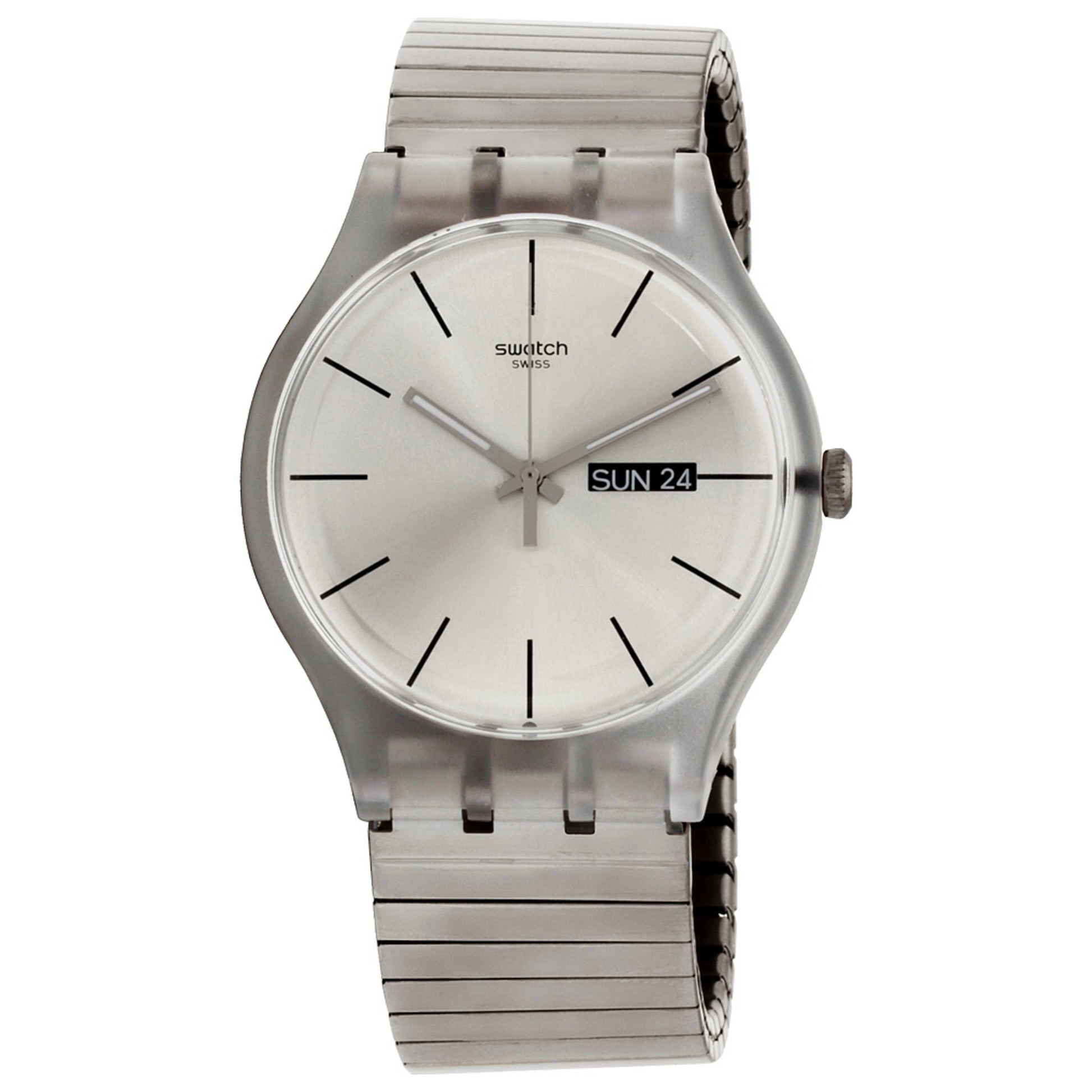 Front view of Swatch Resolution Unisex Quartz Watch SUOK700A