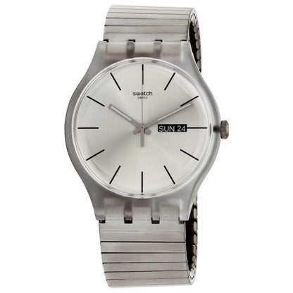 Front view of Swatch Resolution Unisex Quartz Watch SUOK700A