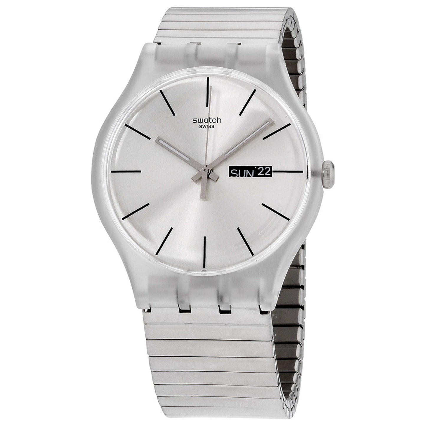 Front view of Swatch Resolution Unisex Quartz Watch SUOK700B