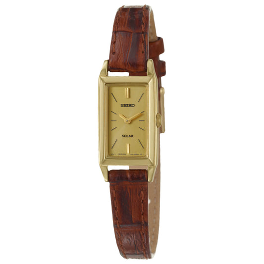 Front view of Seiko Solar Women's Solar Powered Quartz Watch SUP046