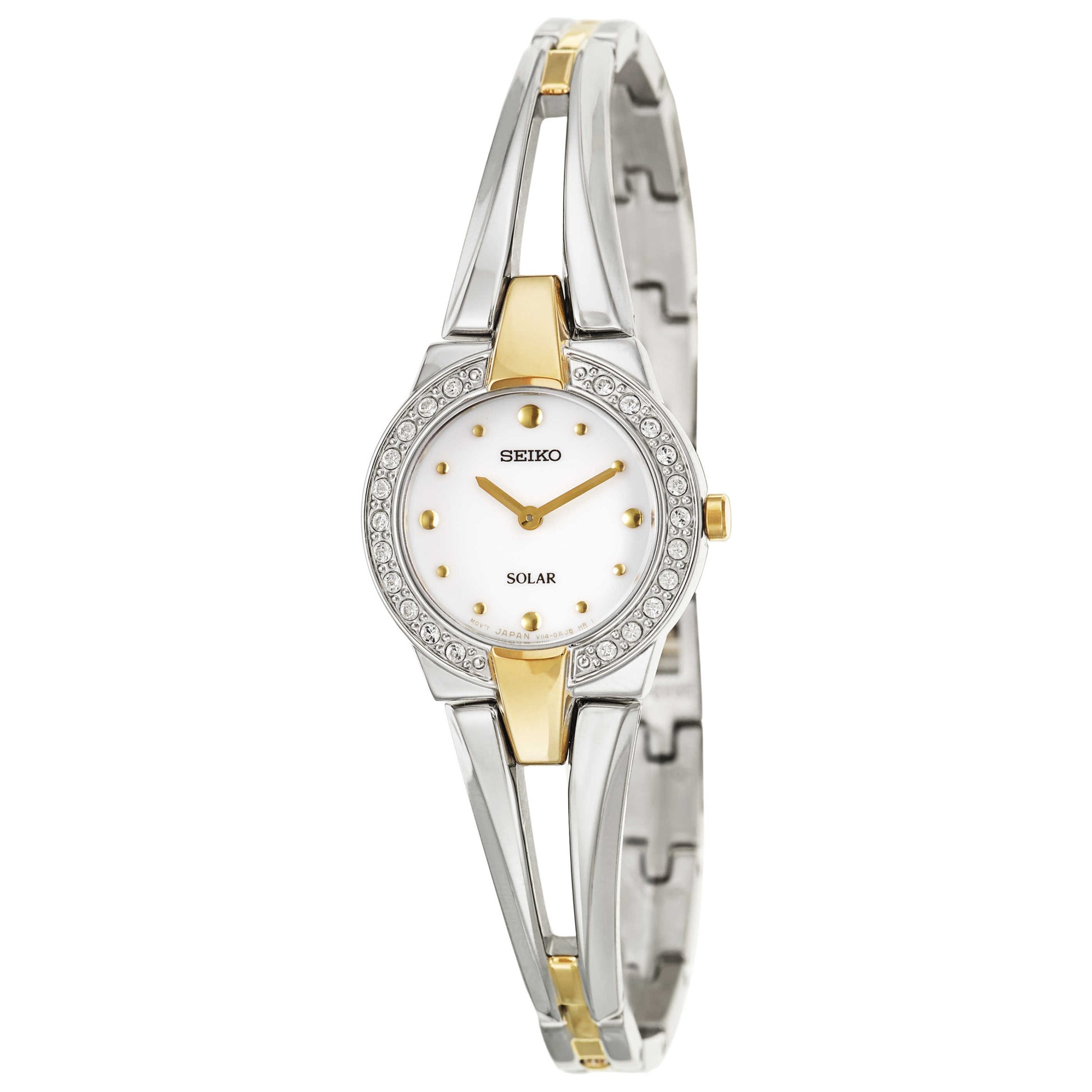 Front view of Seiko Solar Women's Solar Powered Quartz Watch SUP052
