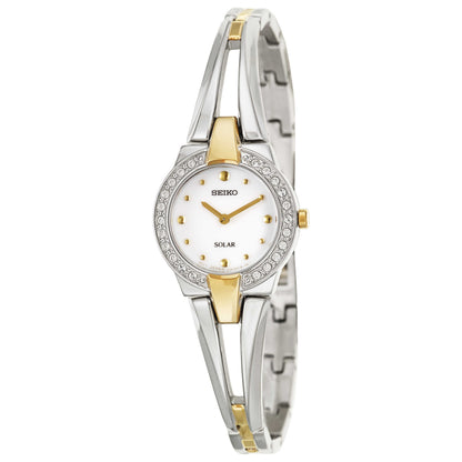 Front view of Seiko Solar Women's Solar Powered Quartz Watch SUP052
