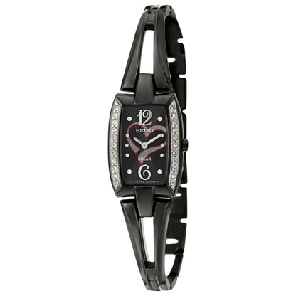 Front view of Seiko Tressia Women's Solar Powered Quartz Watch SUP089