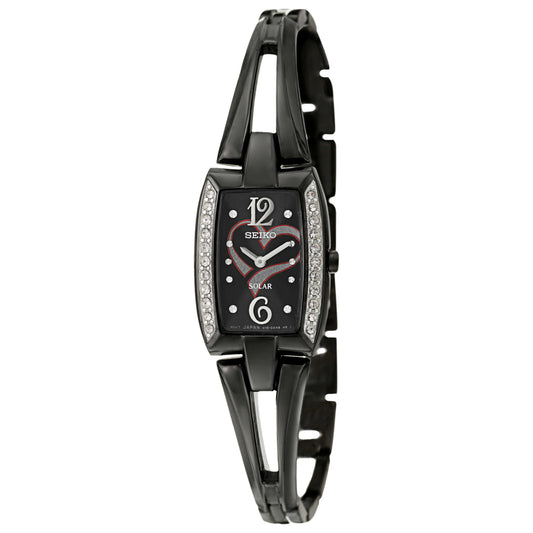 Front view of Seiko Tressia Women's Solar Powered Quartz Watch SUP089