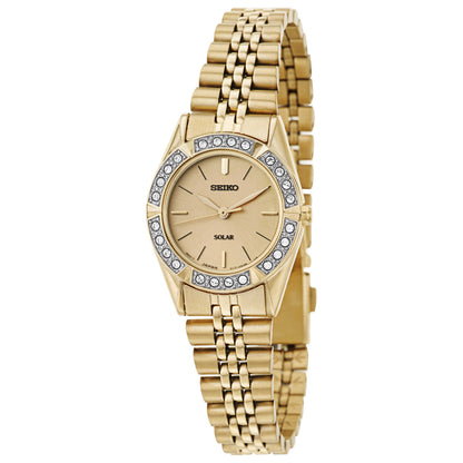 Front view of Seiko Core Women's Solar Powered Quartz Watch SUP096