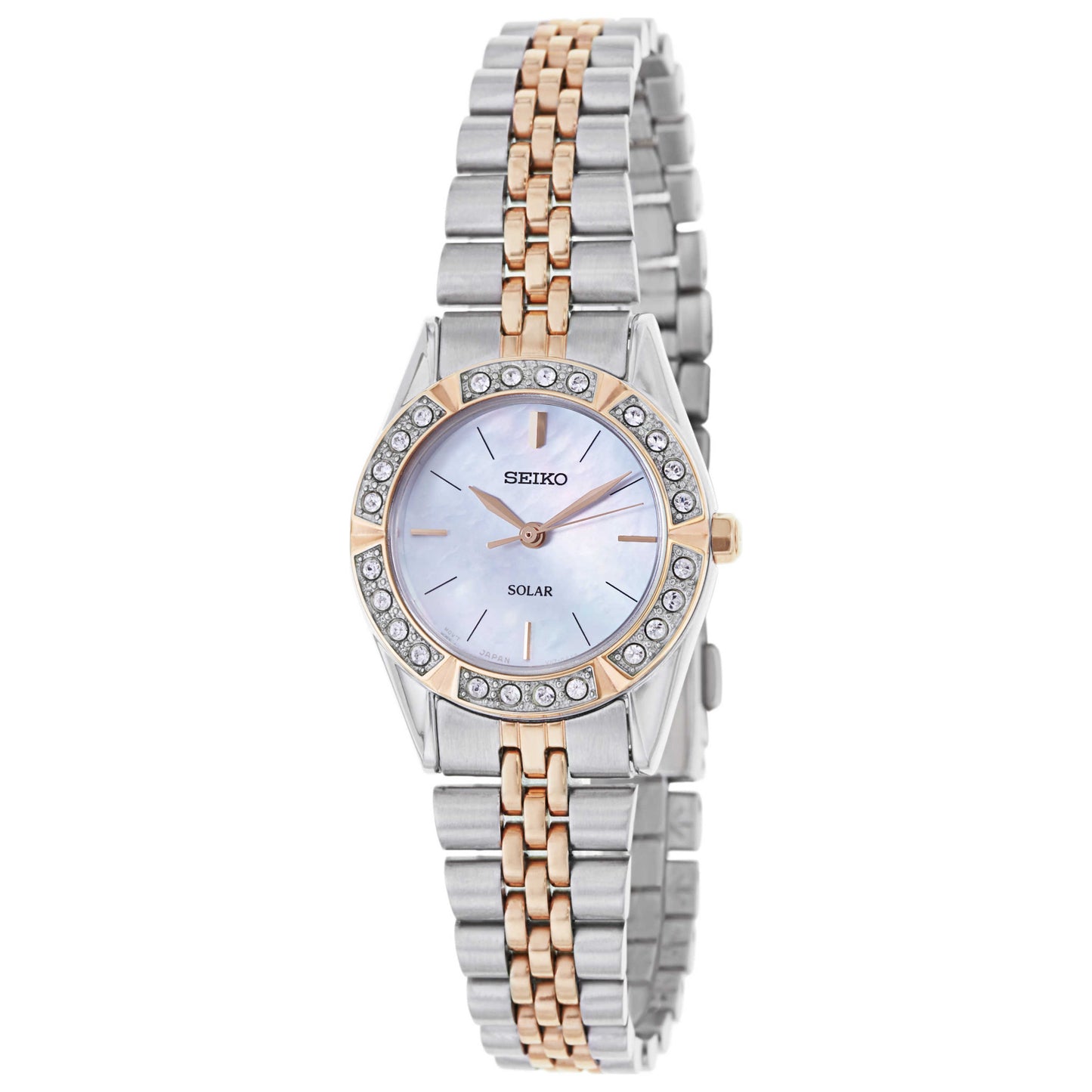Front view of Seiko Solar Women's Solar Powered Quartz Watch SUP112