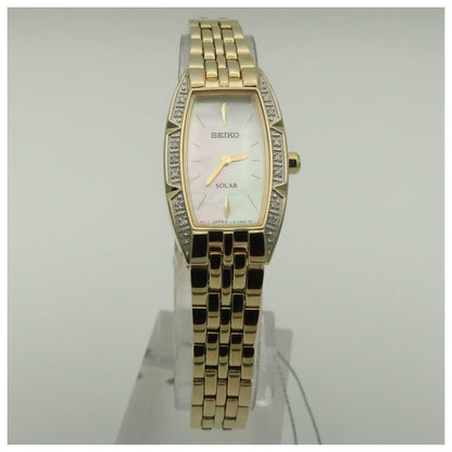 Front view of Seiko Solar Women's Solar Powered Quartz Watch SUP156-SDV