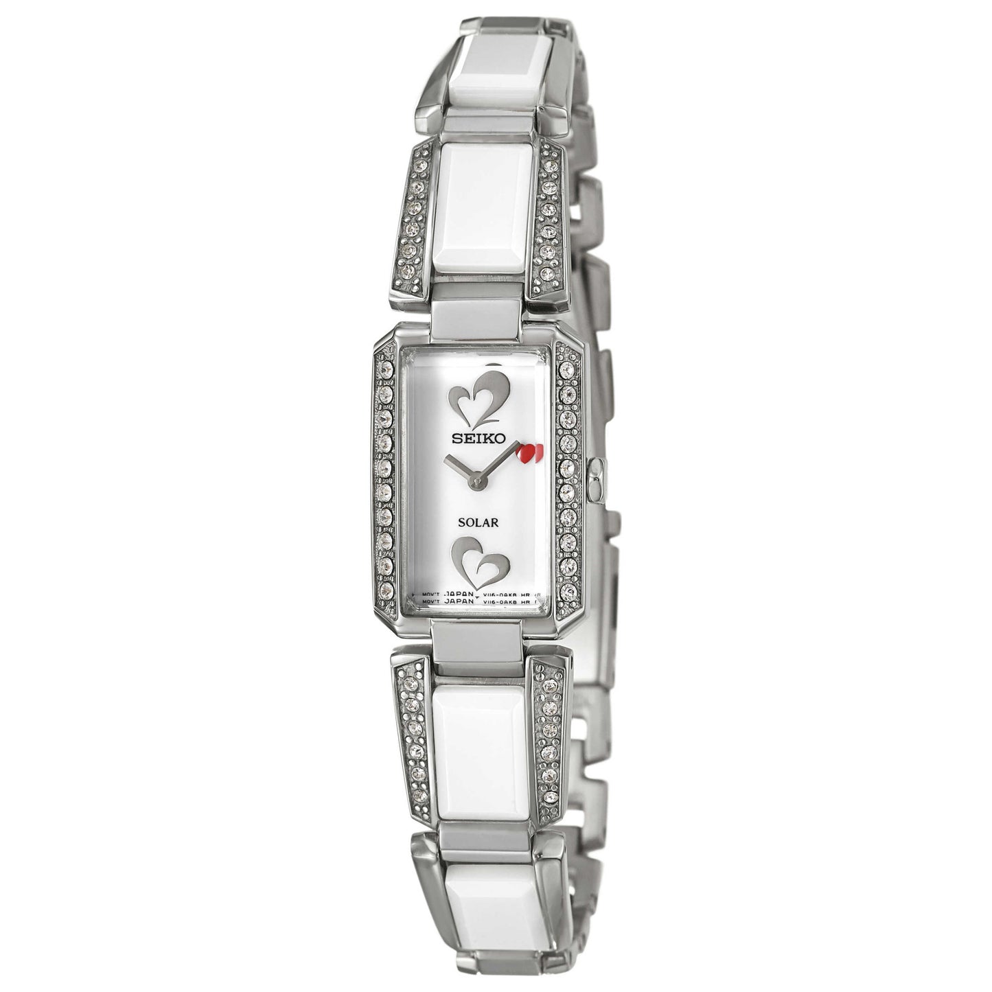 Front view of Seiko Tressia Women's Solar Powered Quartz Watch SUP185
