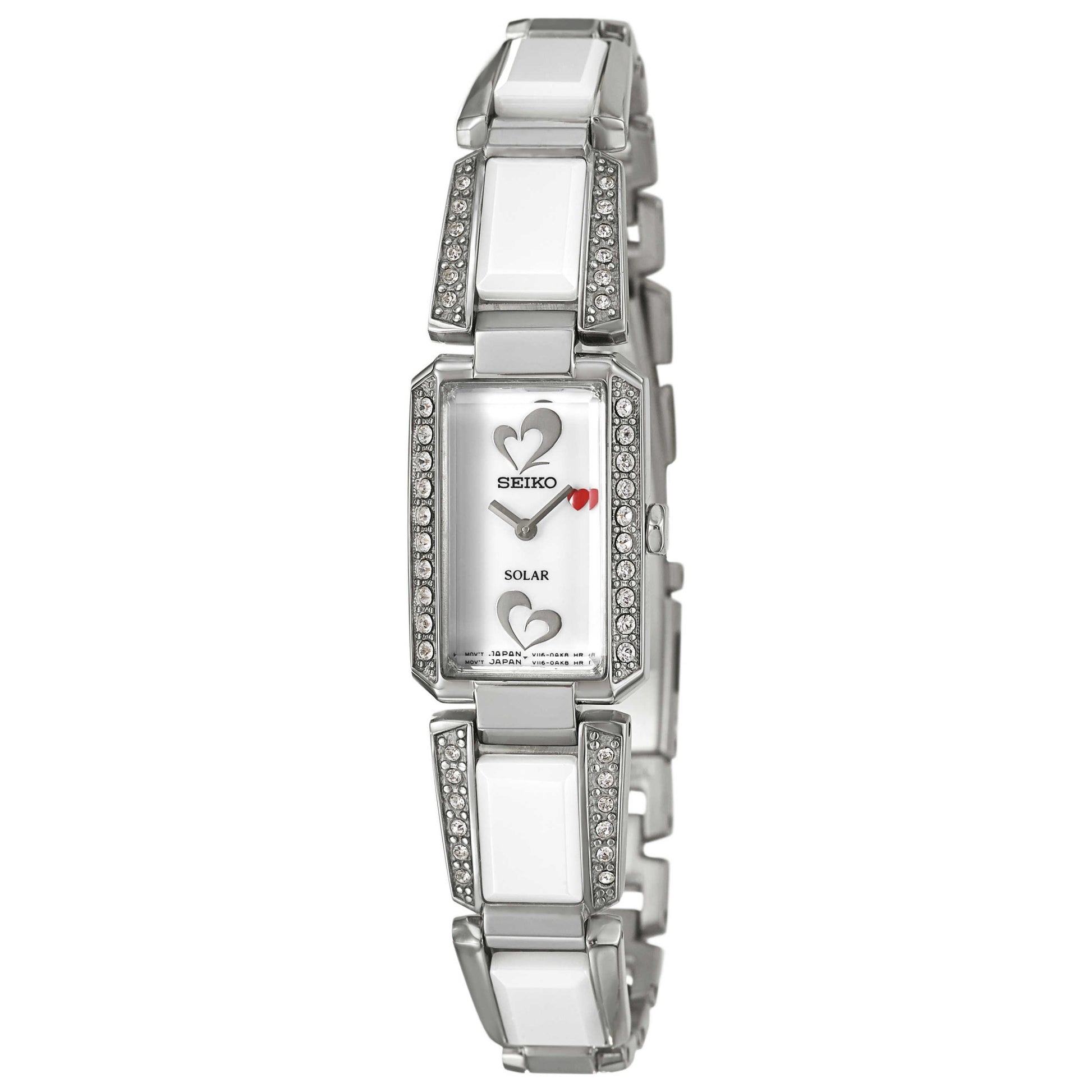 Front view of Seiko Tressia Women's Solar Powered Quartz Watch SUP185