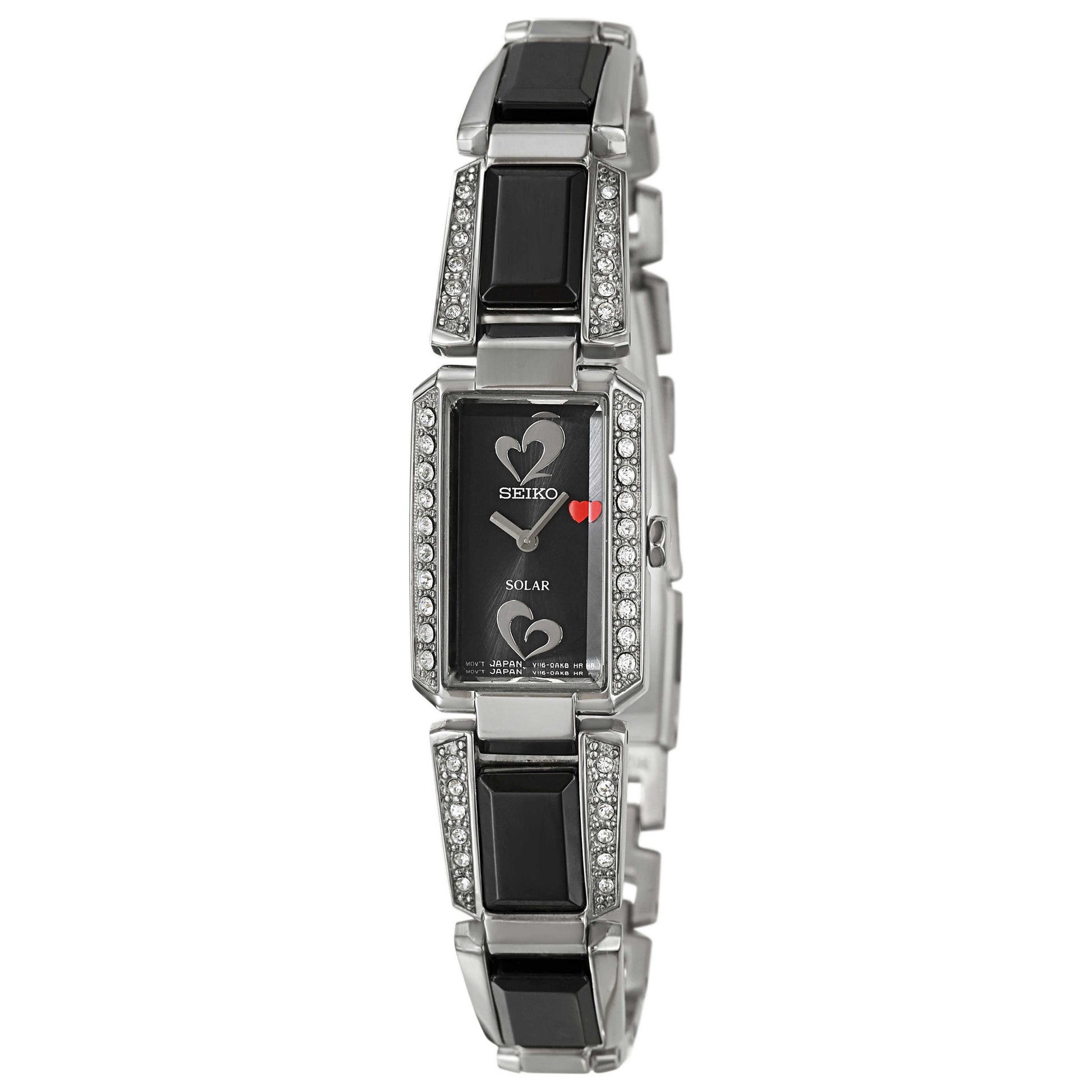 Front view of Seiko Tressia Women's Solar Powered Quartz Watch SUP187