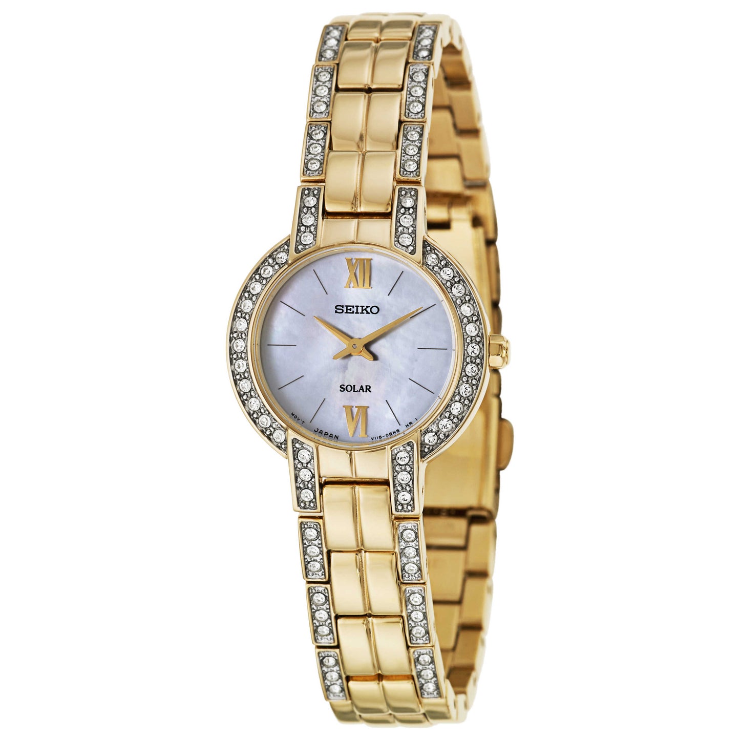 Front view of Seiko Solar Women's Solar Powered Quartz Watch SUP200