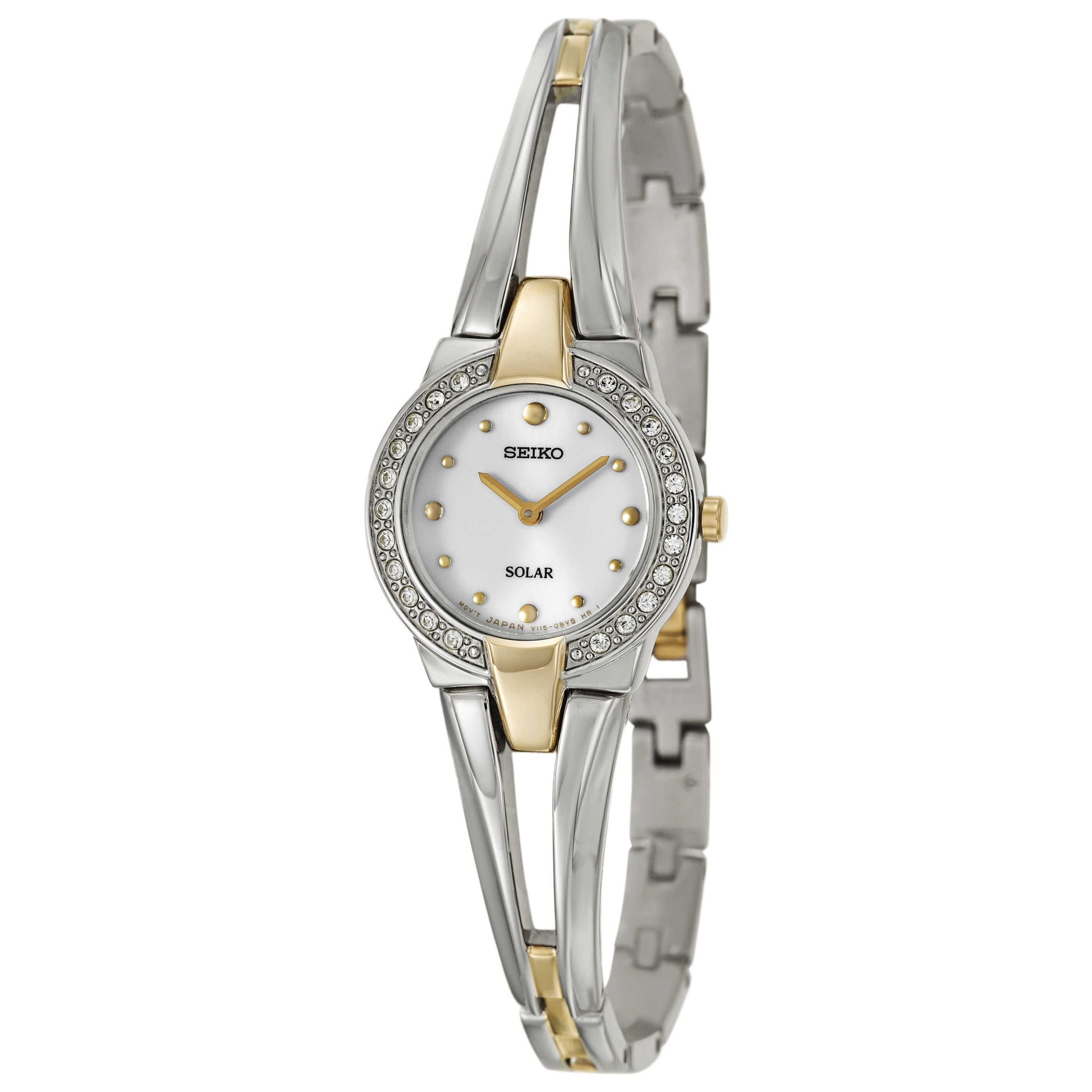 Front view of Seiko Solar Women's Solar Powered Quartz Watch SUP206