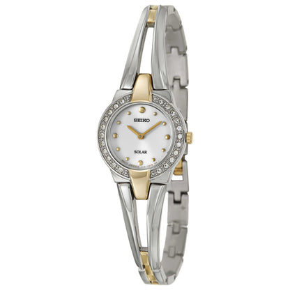 Front view of Seiko Solar Women's Solar Powered Quartz Watch SUP206