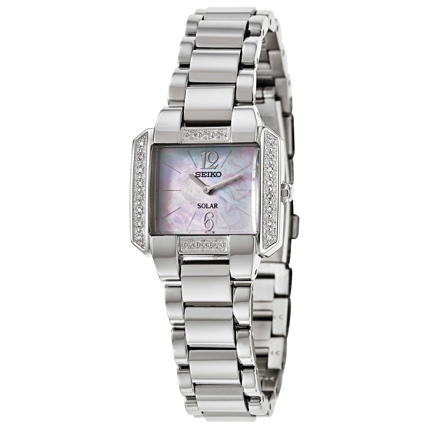 Front view of Seiko Tressia Women's Solar Powered Quartz Watch SUP211