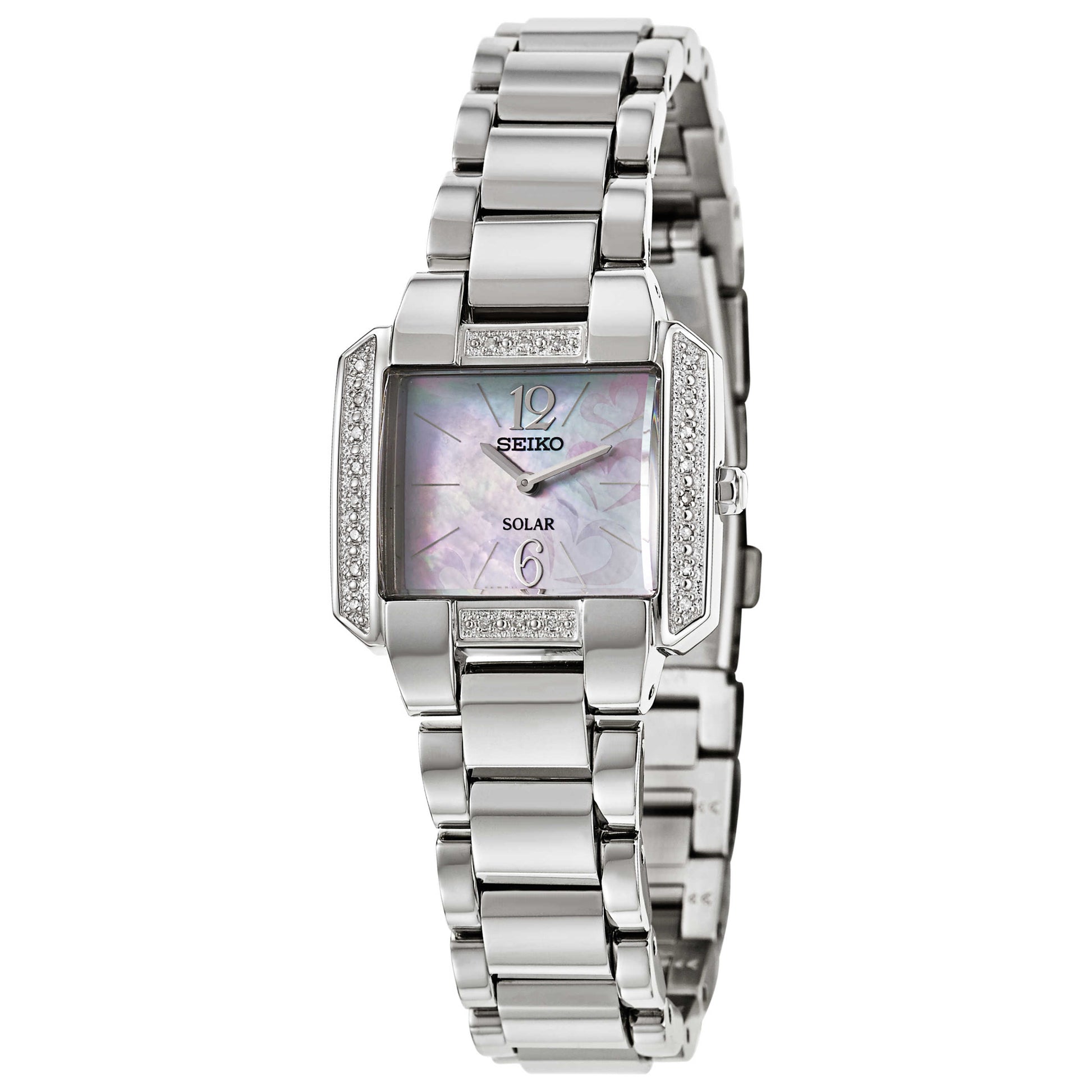 Front view of Seiko Tressia Women's Solar Powered Quartz Watch SUP211