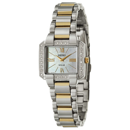 Front view of Seiko Core Women's Solar Powered Quartz Watch SUP239