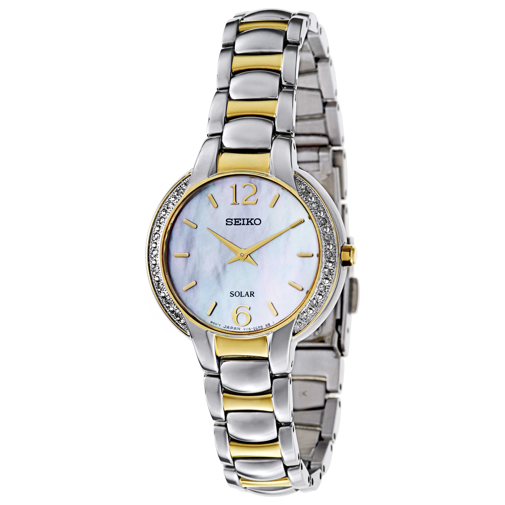 Front view of Seiko Core Women's Solar Powered Quartz Watch SUP254