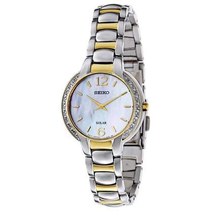 Front view of Seiko Core Women's Solar Powered Quartz Watch SUP254