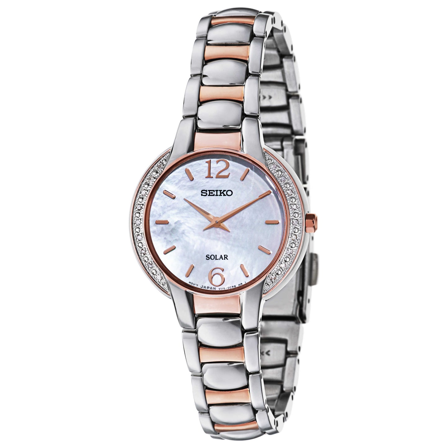 Front view of Seiko Core Women's Solar Powered Quartz Watch SUP256