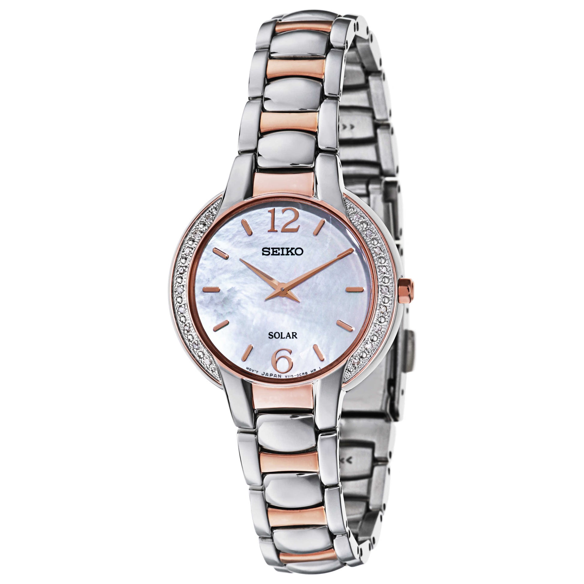 Front view of Seiko Core Women's Solar Powered Quartz Watch SUP256