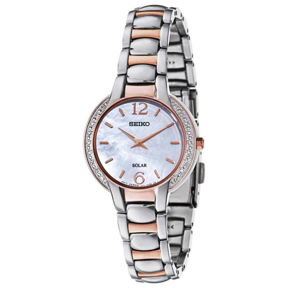 Front view of Seiko Core Women's Solar Powered Quartz Watch SUP256