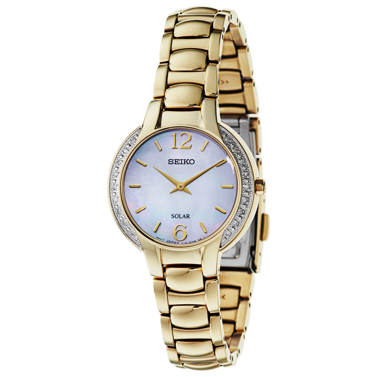 Front view of Seiko Core Women's Solar Powered Quartz Watch SUP258
