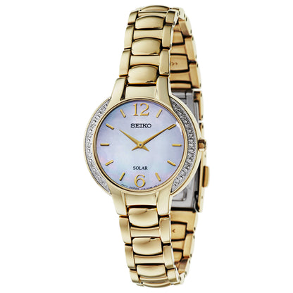 Front view of Seiko Core Women's Solar Powered Quartz Watch SUP258