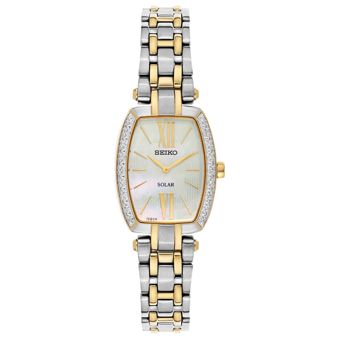 Front view of Seiko Tressia Women's Solar Powered Quartz Watch SUP284