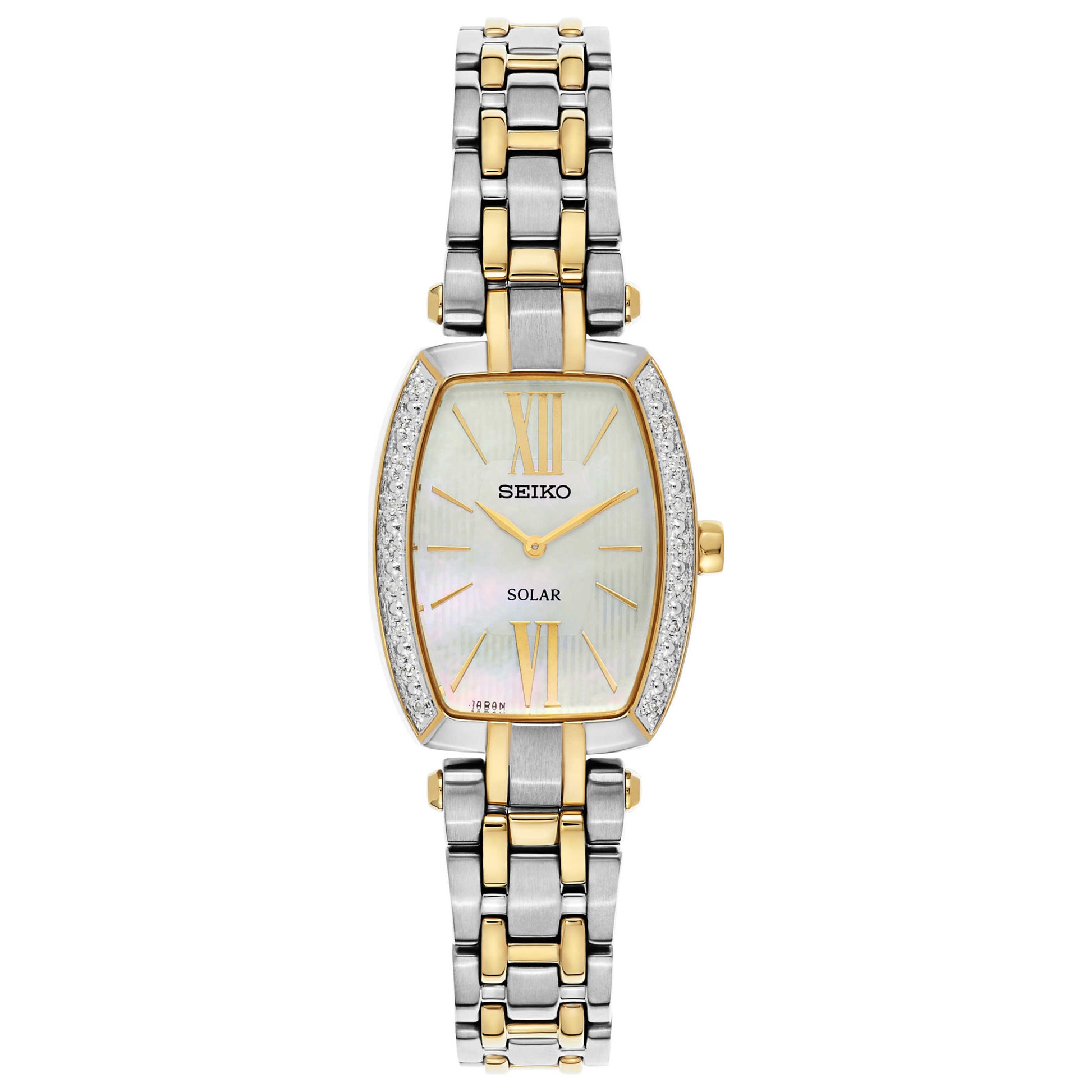 Front view of Seiko Tressia Women's Solar Powered Quartz Watch SUP284