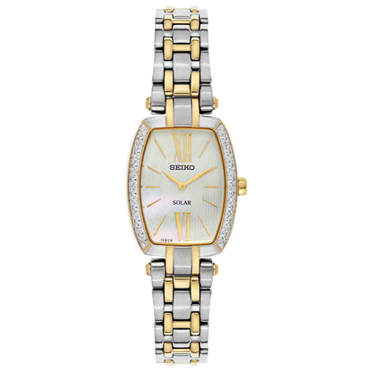 Front view of Seiko Tressia Women's Solar Powered Quartz Watch SUP284