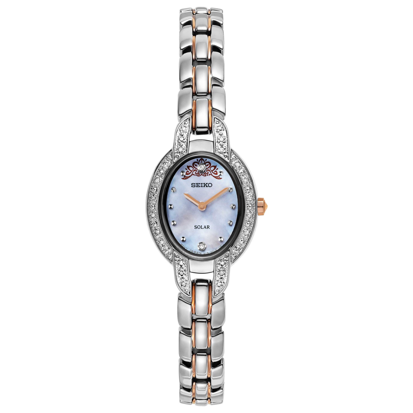 Front view of Seiko Tressia Women's Solar Powered Quartz Watch SUP327