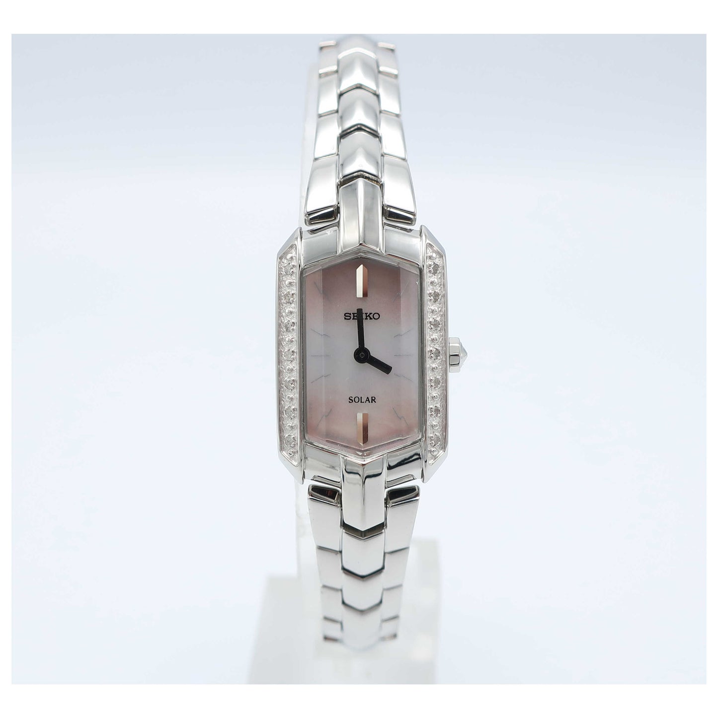 Front view of Seiko Tressia Women's Solar Powered Quartz Watch SUP329-SD