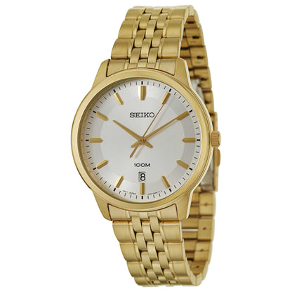 Front view of Seiko Bracelet Men's Japanese Quartz (Battery-Powered) Watch SUR034