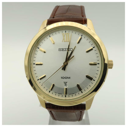 Front view of Seiko Strap Men's Japanese Quartz (Battery-Powered) Watch SUR046-SDV