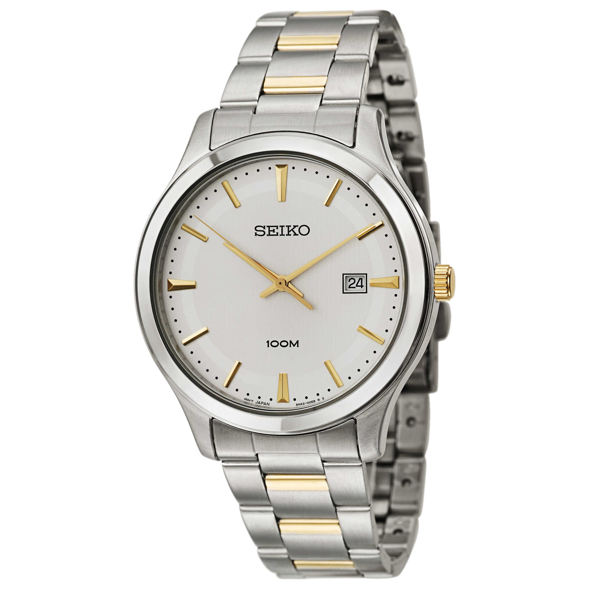 Front view of Seiko Dress Men's Japanese Quartz (Battery-Powered) Watch SUR053