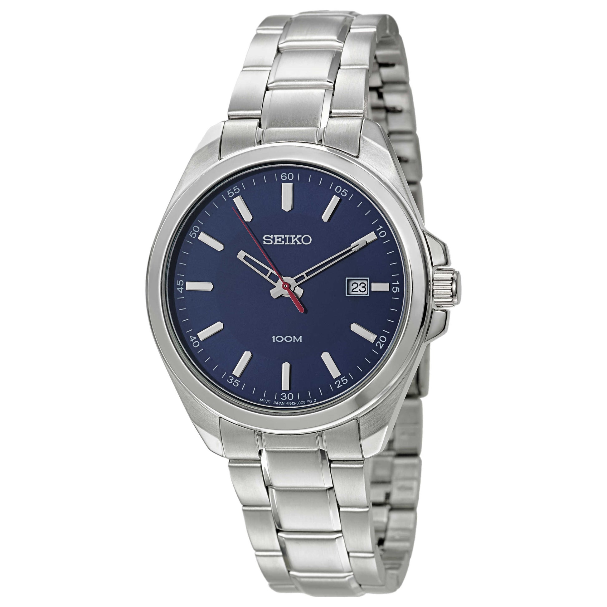 Front view of Seiko Dress Men's Japanese Quartz (Battery-Powered) Watch SUR059