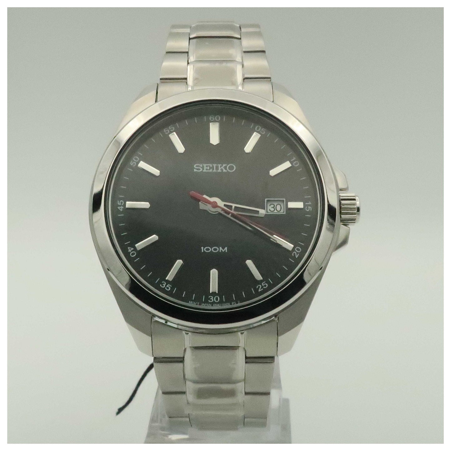 Front view of Seiko Dress Men's Japanese Quartz (Battery-Powered) Watch SUR061-PO