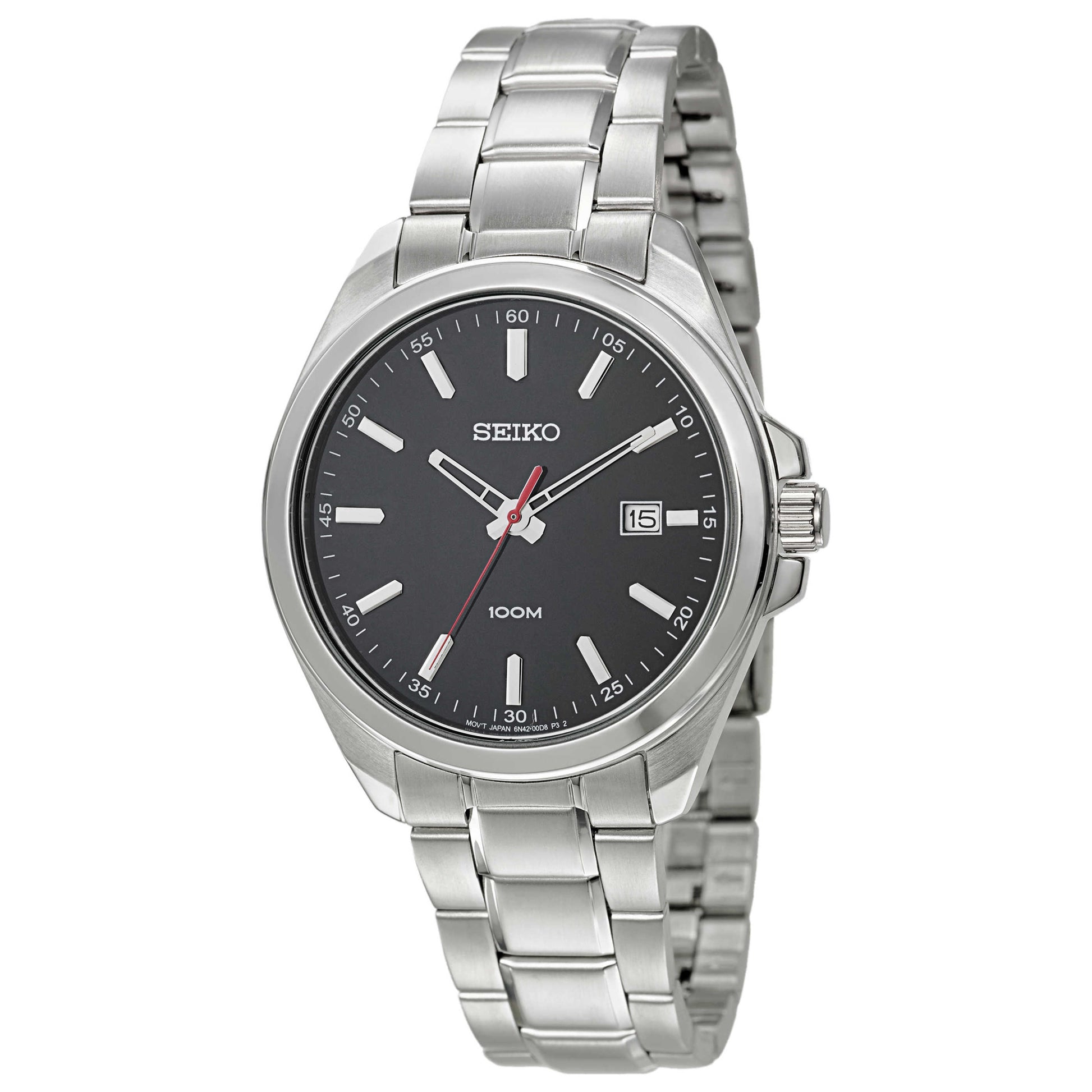 Front view of Seiko Dress Men's Japanese Quartz (Battery-Powered) Watch SUR061