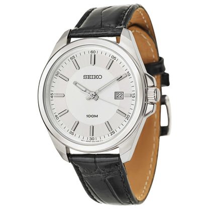 Front view of Seiko Dress Men's Japanese Quartz (Battery-Powered) Watch SUR065