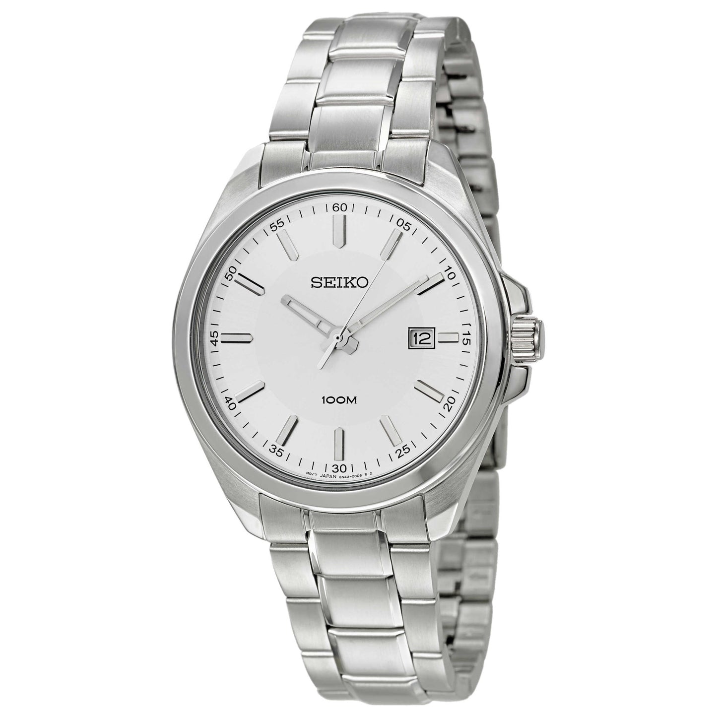 Front view of Seiko Dress Men's Japanese Quartz (Battery-Powered) Watch SUR067
