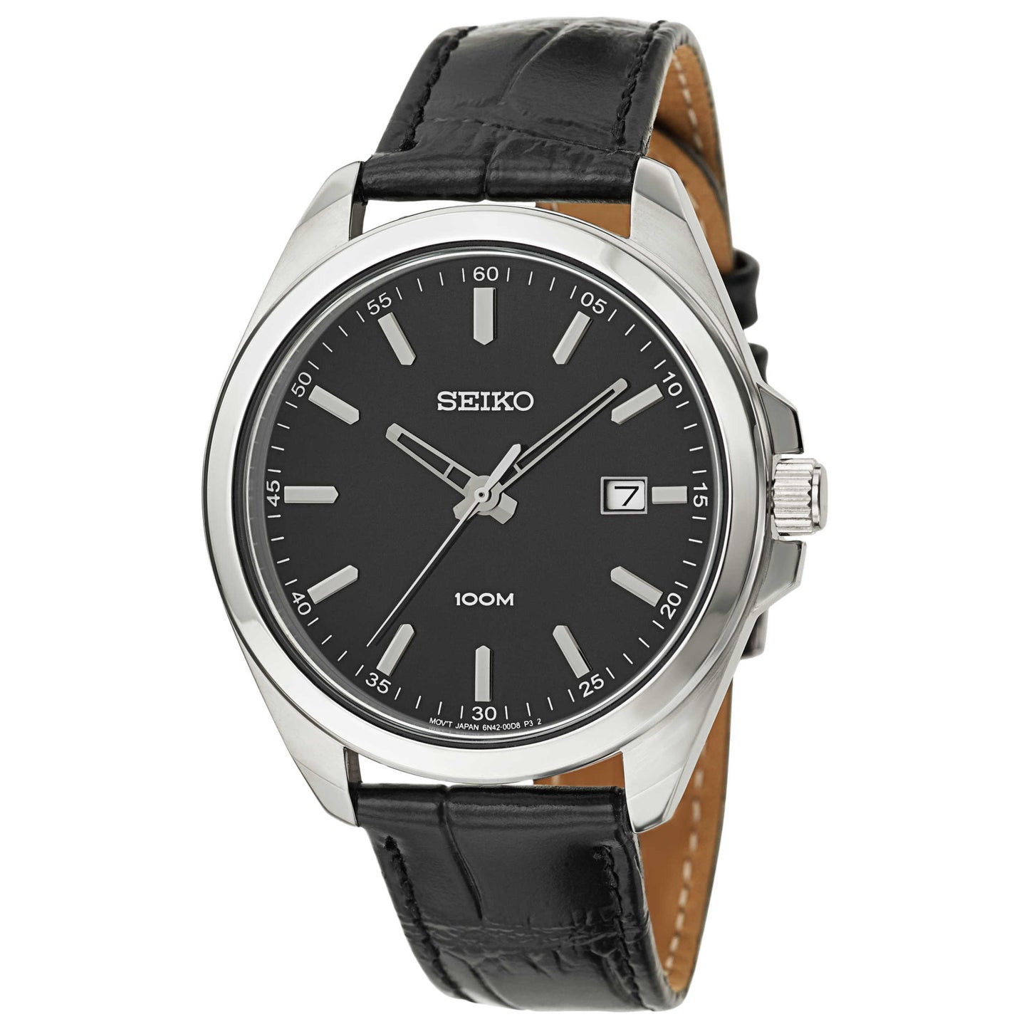 Front view of Seiko Dress Men's Japanese Quartz (Battery-Powered) Watch SUR075