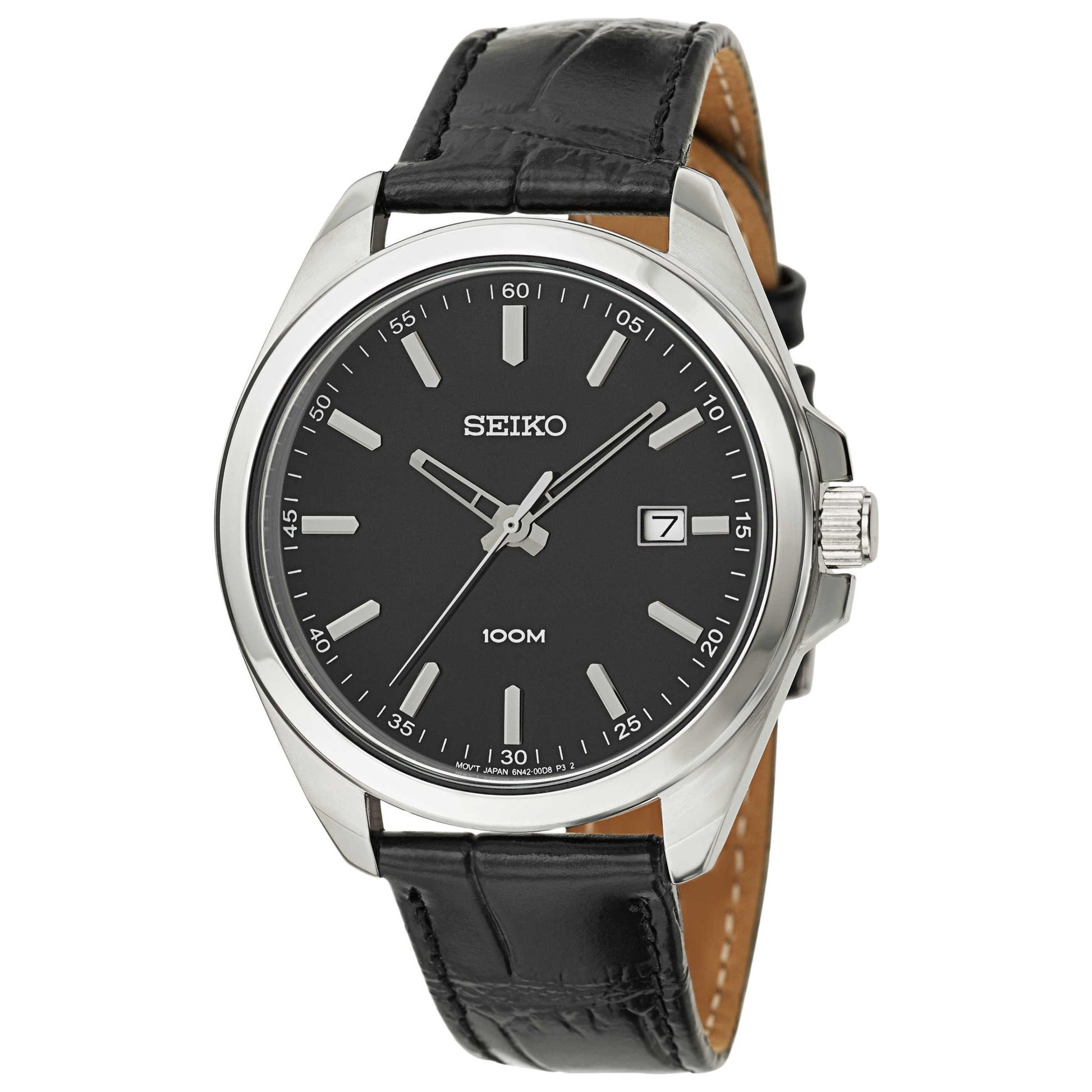 Front view of Seiko Dress Men's Japanese Quartz (Battery-Powered) Watch SUR075