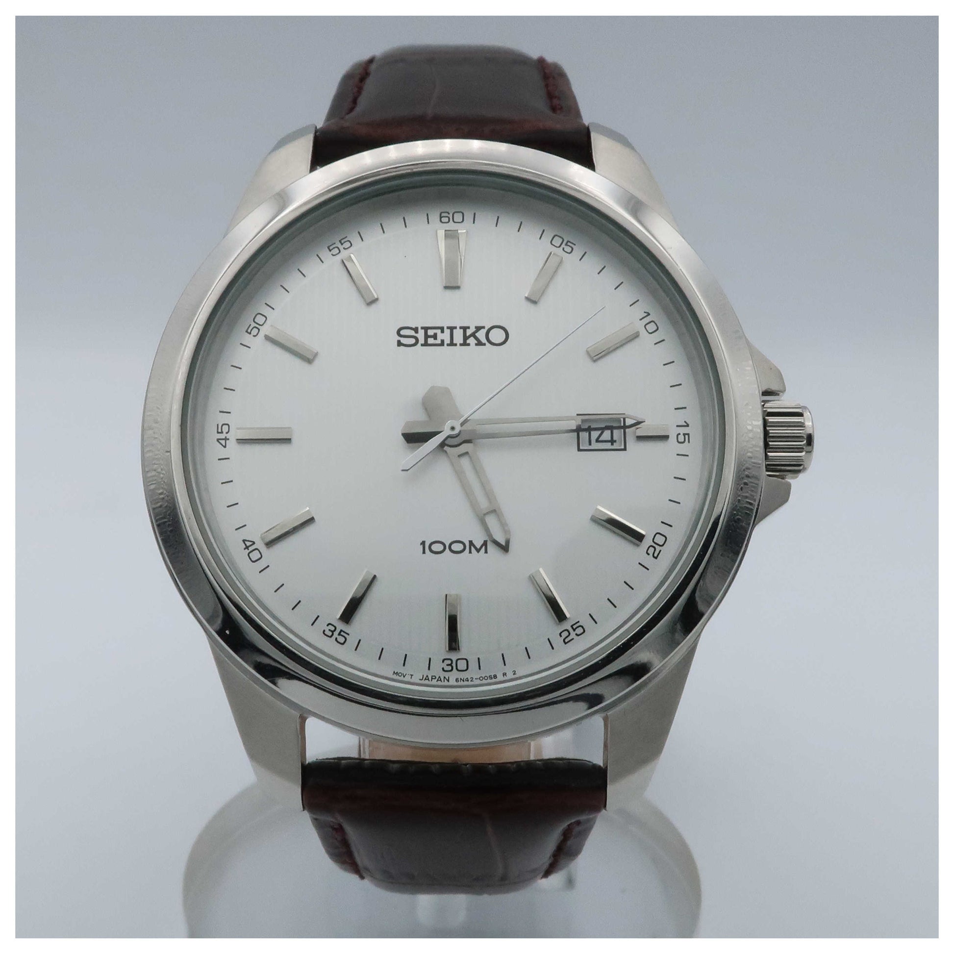 Front view of Seiko Dress Men's Japanese Quartz (Battery-Powered) Watch SUR175-SDV