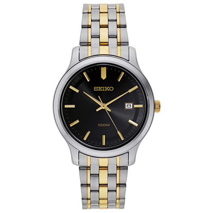 Front view of Seiko Bracelet Men's Japanese Quartz (Battery-Powered) Watch SUR183
