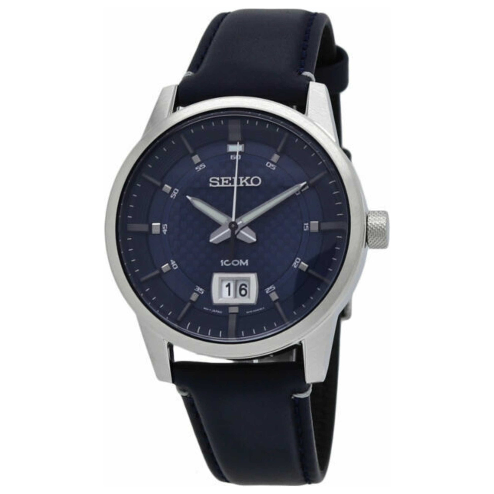 Front view of Seiko Classic Men's Quartz Watch SUR287P1